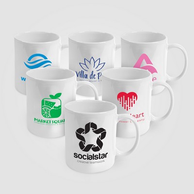 Seattle - 12 oz. White Ceramic Mug - Silkscreen