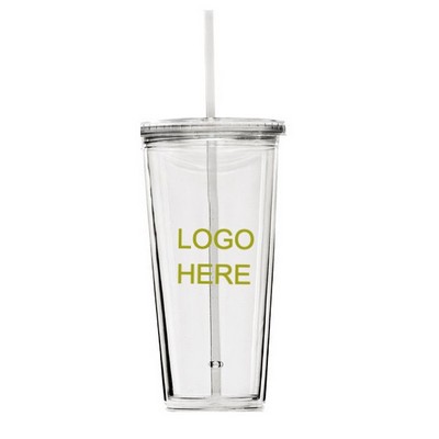 24 Oz. Big Buddy Double Wall Tumbler w/Straw